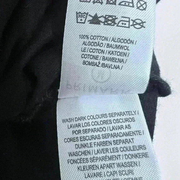 Ladies T Shirt Primark Size M Short Sleeves Black Eyelet Shoulders - Picture 6 of 7